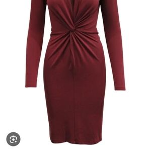 New Iris&ink Dot Detail Midi Dress Long Sleeve Dress